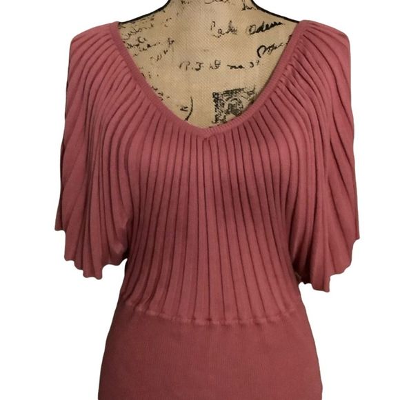 Soft Surroundings Sweaters - SOFT SURROUNDINGS Pleated Knit Blouse Top Medium